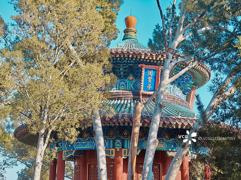 景山公园 周赏亭图片素材