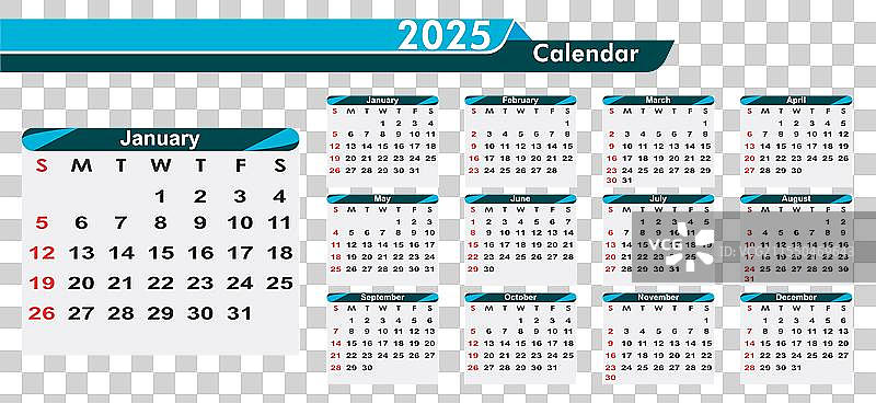 2025年免费日历图片素材
