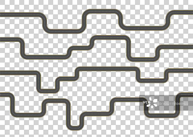 水平的沥青道路图片素材