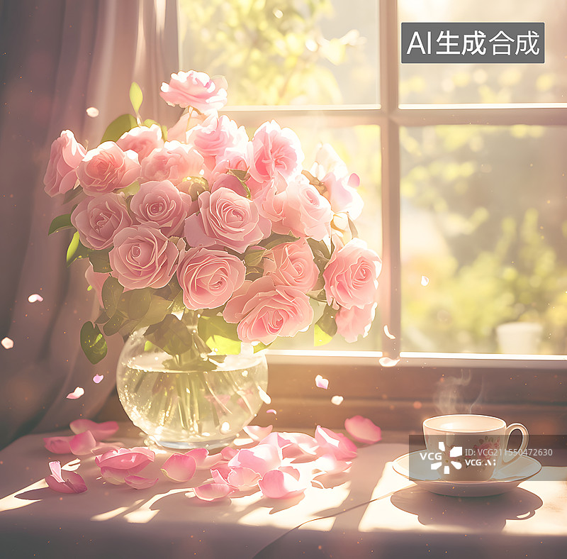 【AI数字艺术】花朵 情人节 浪漫图片素材