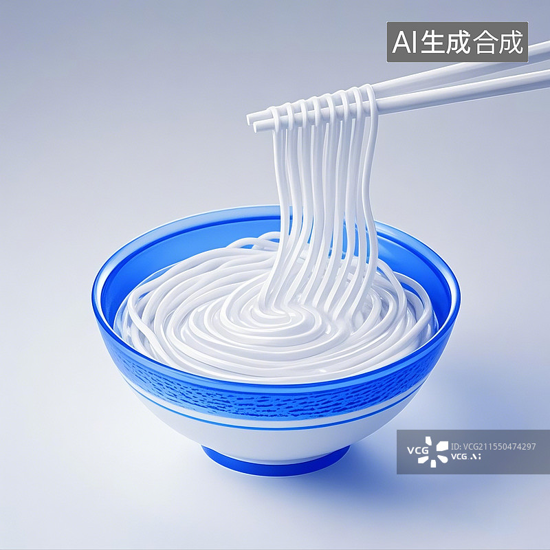 【AI数字艺术】一碗蓝色面条的图标图片素材