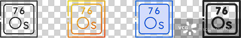 铂金图标，细线性渐变蓝色描边图片素材