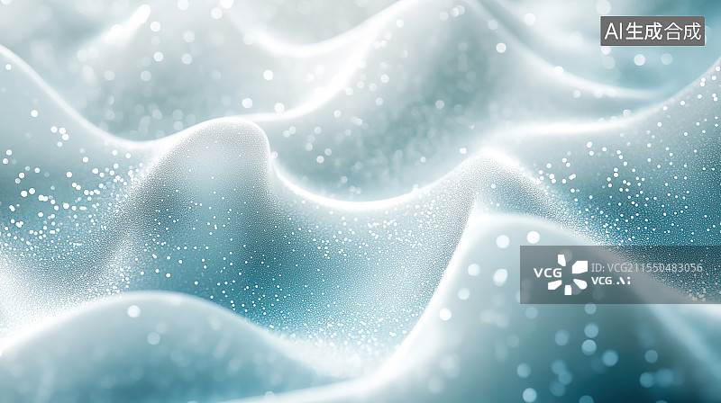 【AI数字艺术】蓝色背景下抽象图案的特写镜头水滴特写镜头图片素材