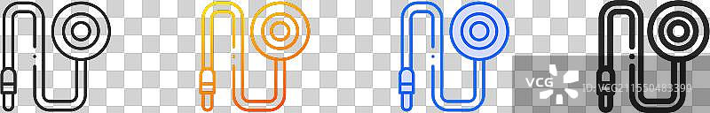 踏板图标，细线性渐变蓝色描边和图片素材