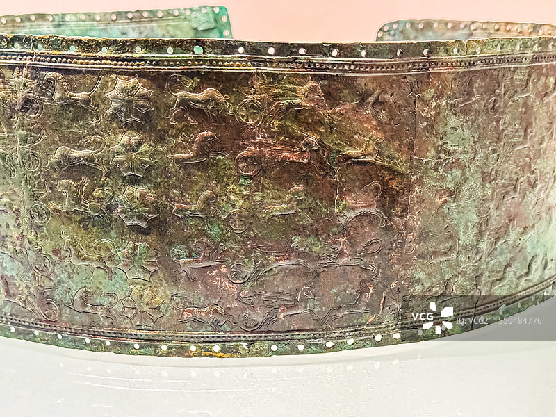 乌拉尔图王国 狩猎纹铜腰带 土耳其 日本平山郁夫丝绸之路美术馆图片素材