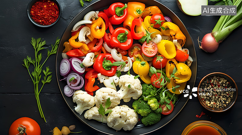 【AI数字艺术】蔬菜沙拉美食图片素材