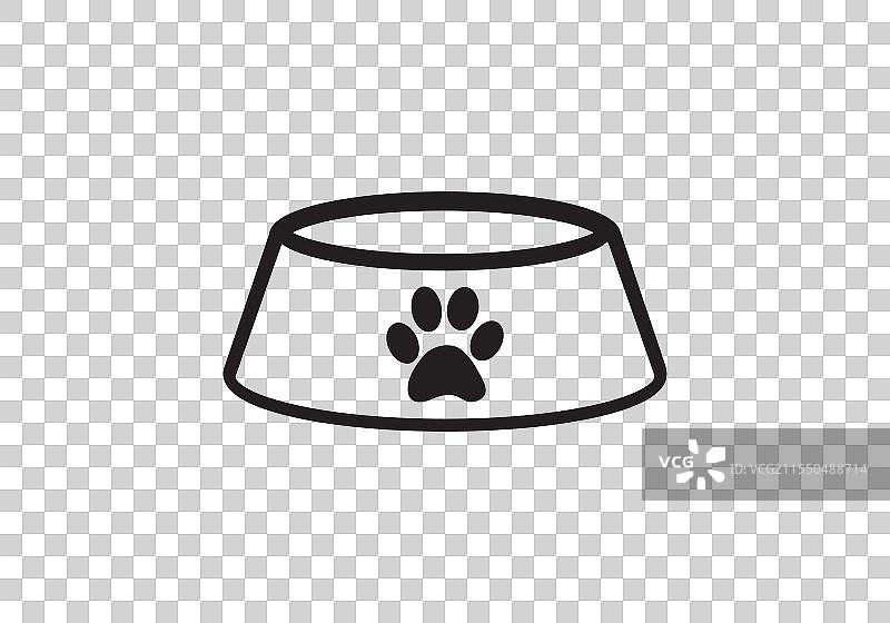 狗或猫的宠物食品碗图标图片素材