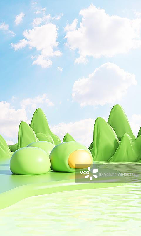 春天清明节二十四节气创意场景图片素材