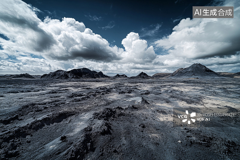 【AI数字艺术】高原雪山道路平台图片素材