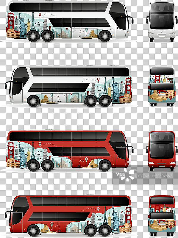 逼真的公交车模型图片素材