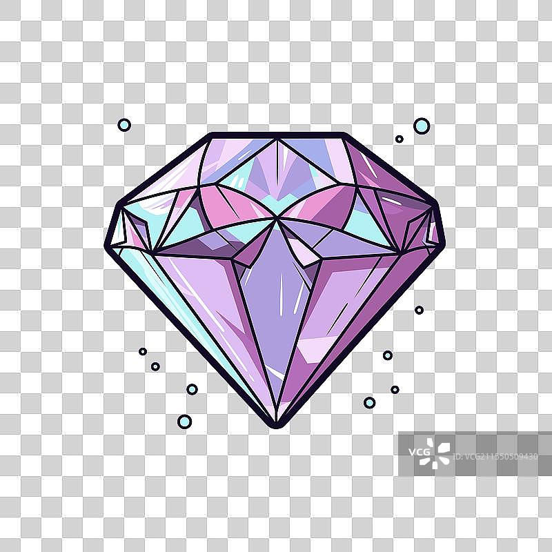 色彩斑斓的艺术作品，展现闪耀的钻石反射光芒图片素材