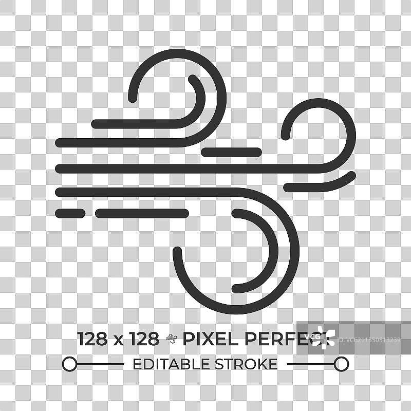 风的线性图标图片素材