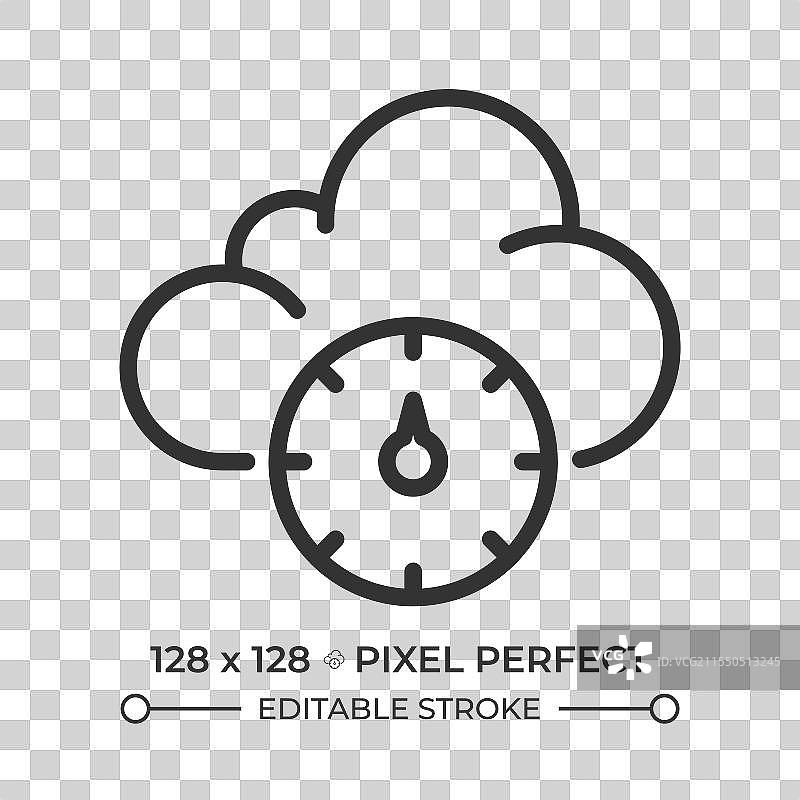 大气压力线性图标图片素材