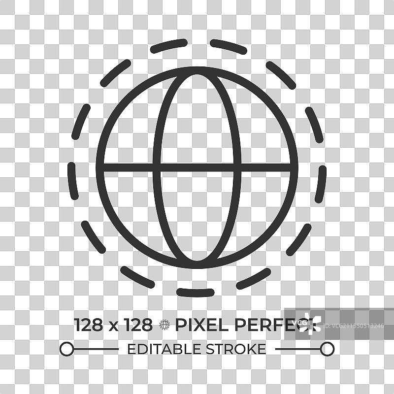 地球大气层线性图标图片素材