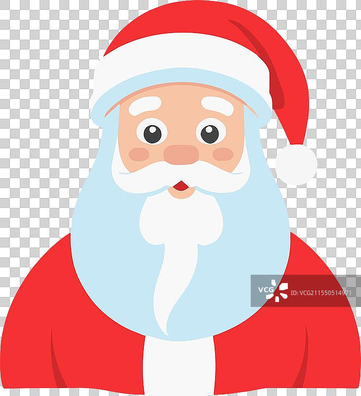 可爱的圣诞老人驯鹿，穿着红色套装，留着胡子图片素材