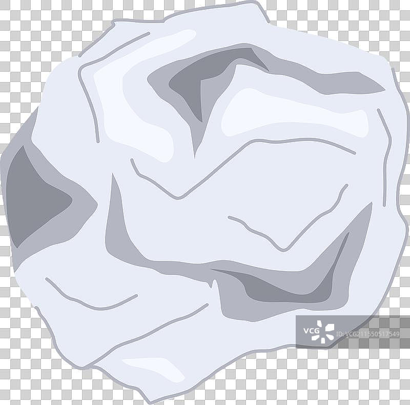 扁平化的皱纸球卡通图案图片素材