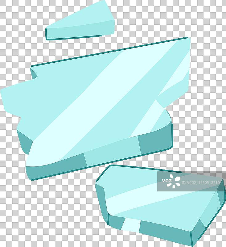 破碎的玻璃碎片卡通图案图片素材