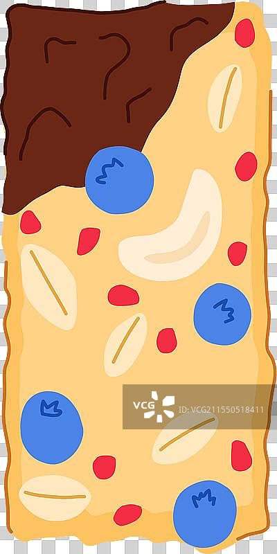 美味的燕麦棒卡通图案图片素材