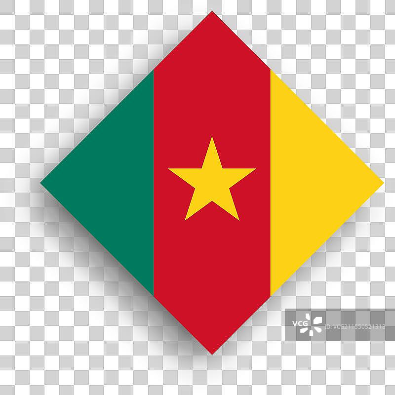 喀麦隆的菱形国旗图片素材