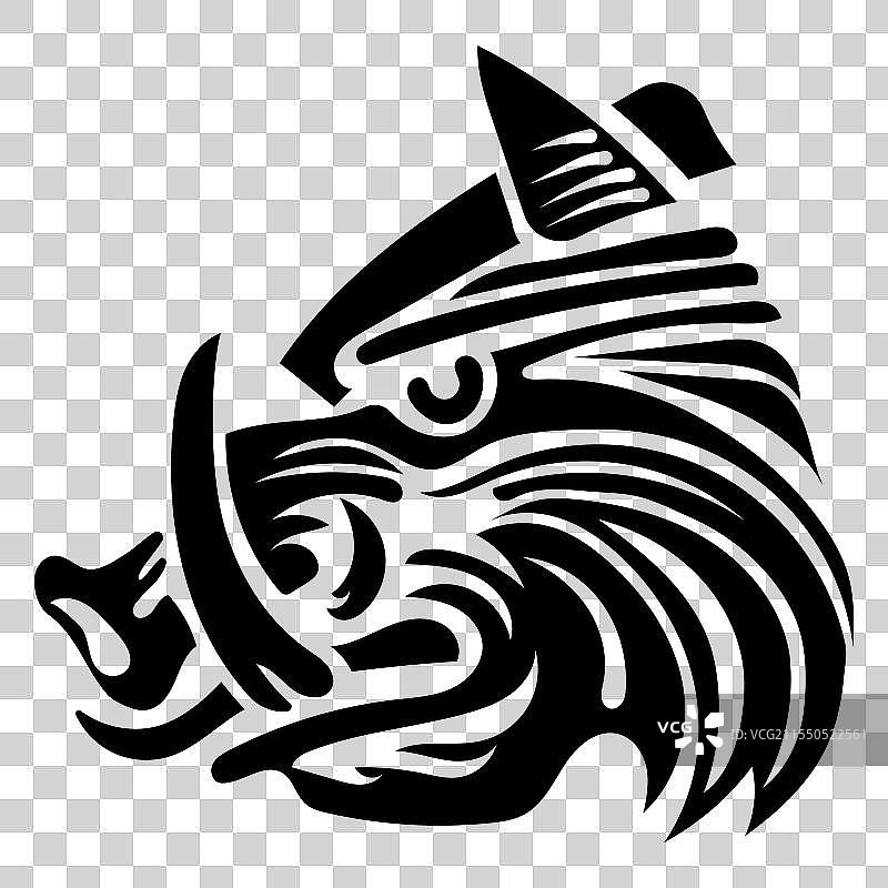 野猪头纹章标志图片素材