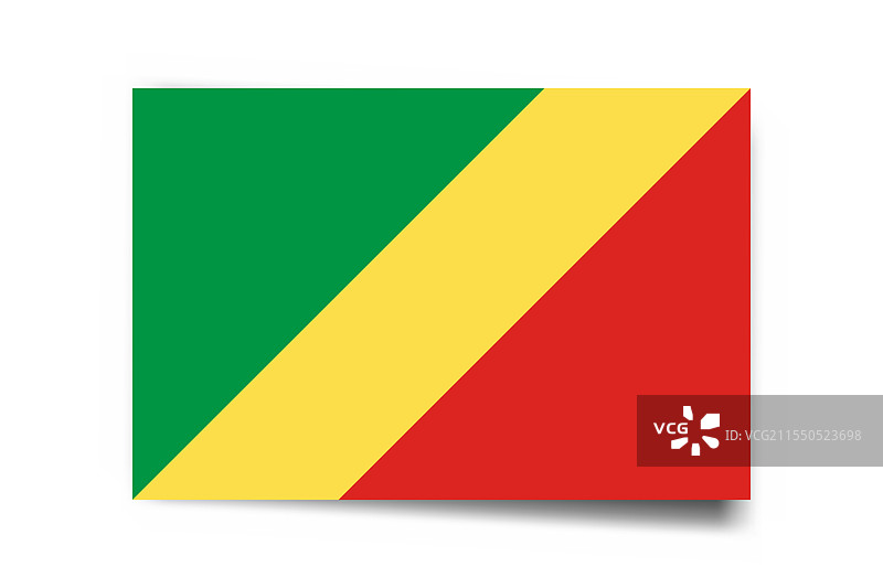 刚果共和国的矩形国旗图片素材