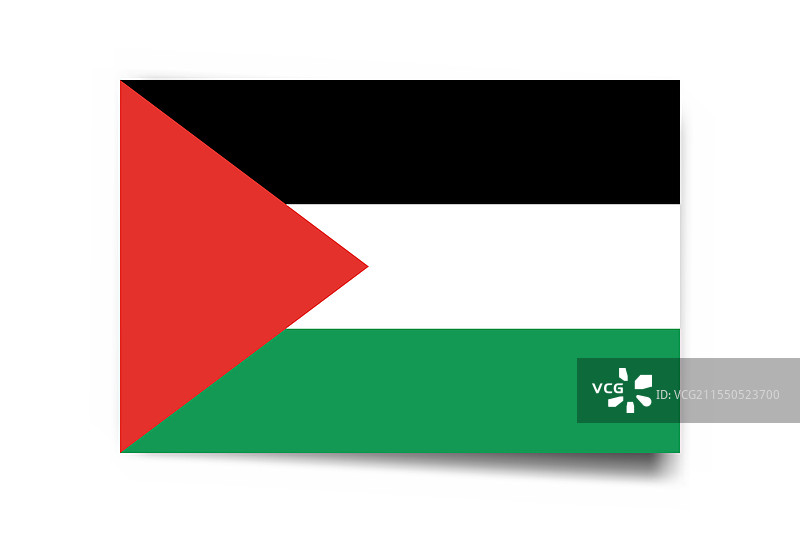 巴勒斯坦的矩形国旗图片素材