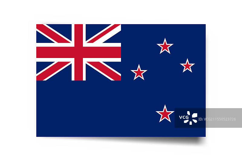 新西兰的矩形国旗图片素材
