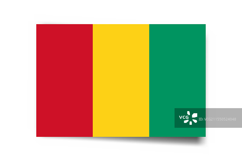 几内亚的矩形国旗图片素材