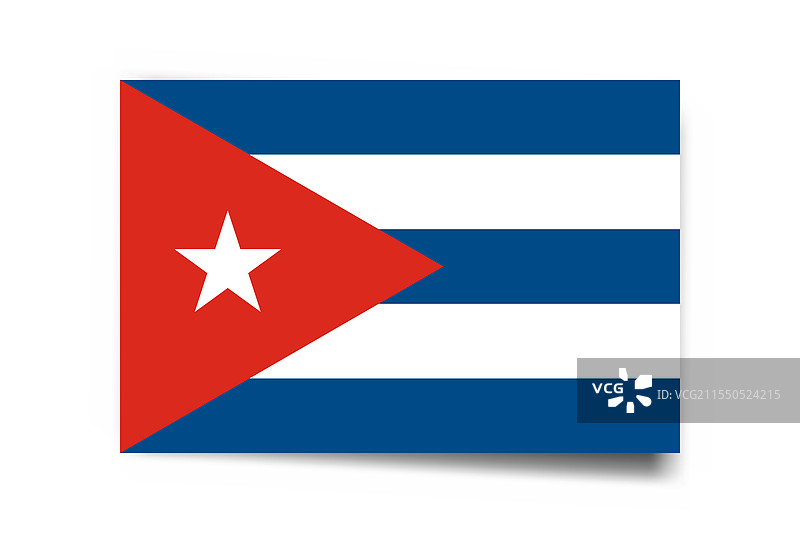 古巴的矩形国旗图片素材