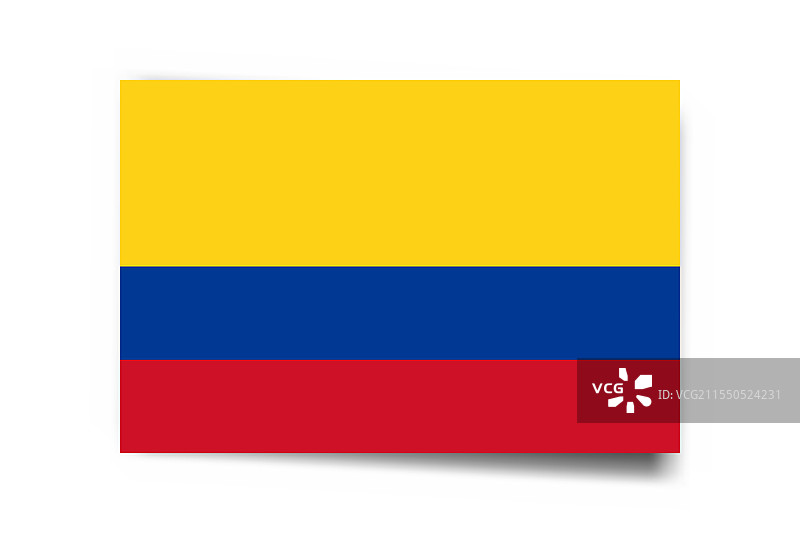 哥伦比亚的矩形国旗图片素材