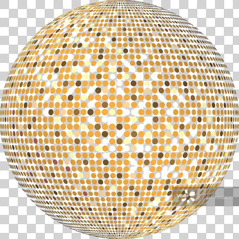 金色迪斯科灯光圆形抽象背景图片素材