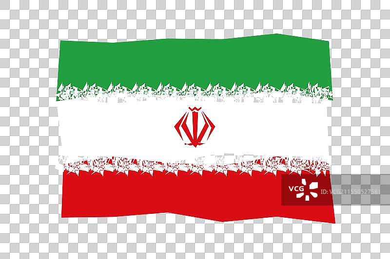 伊朗的剪纸国旗图片素材