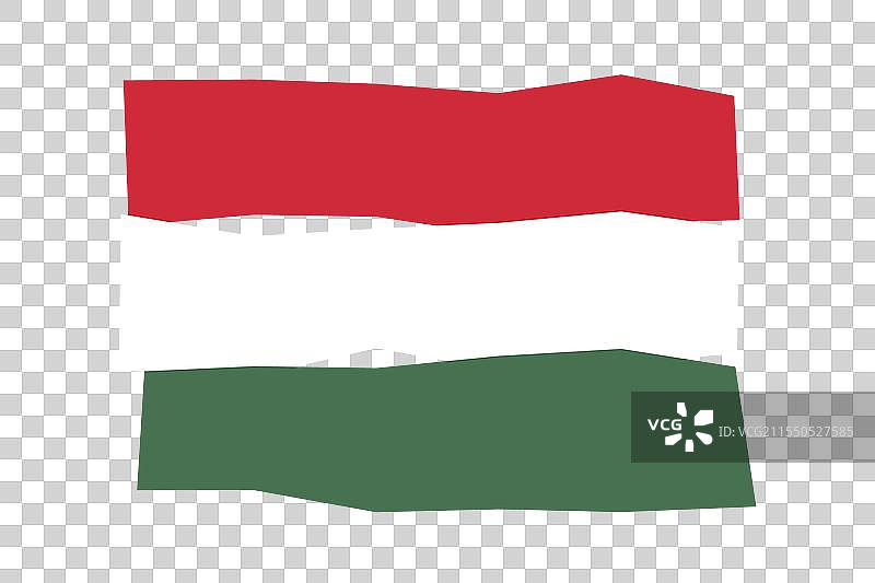 匈牙利的剪纸国旗图片素材