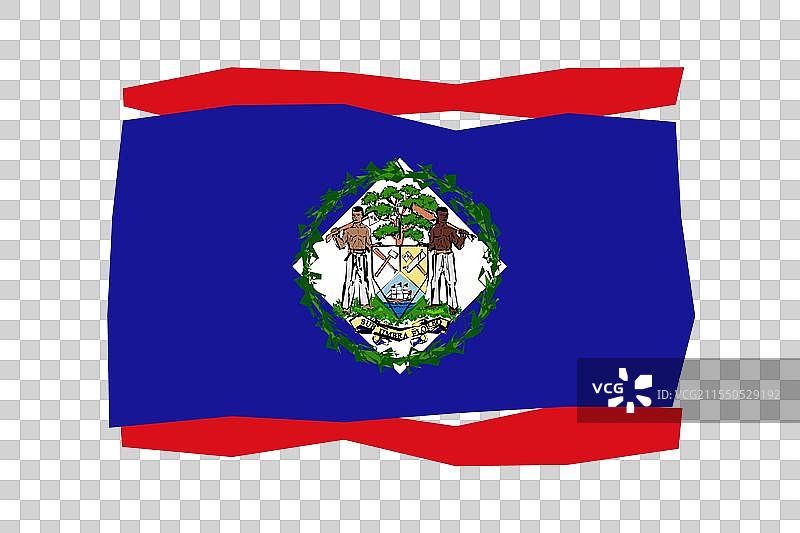 伯利兹的剪纸旗帜图片素材