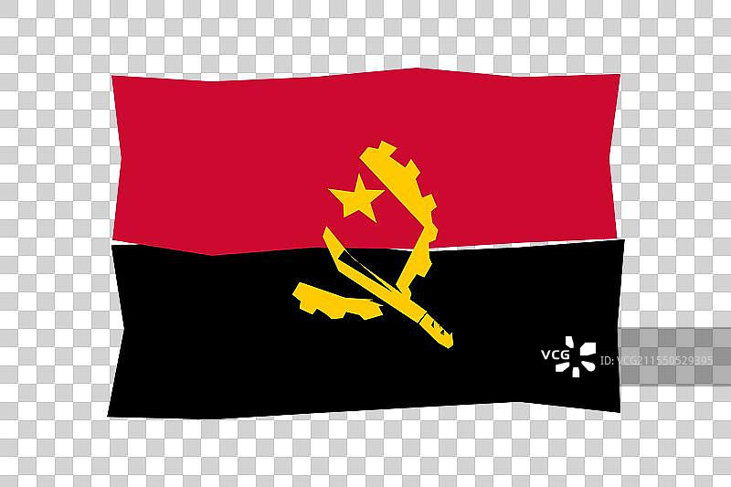 安哥拉的剪纸国旗图片素材