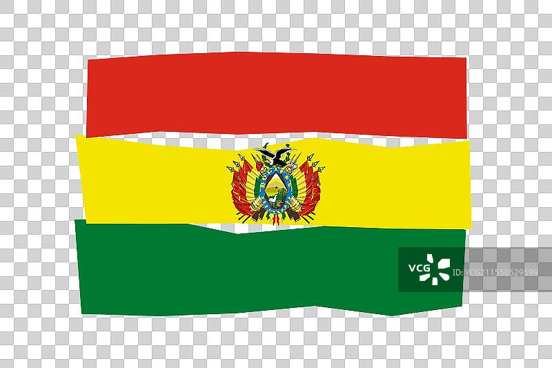 玻利维亚的剪纸国旗图片素材