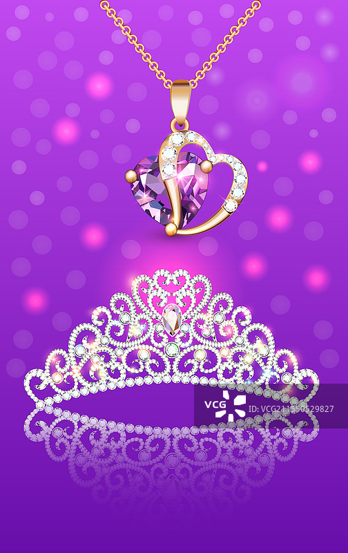 带有宝石背景的婚礼头饰图片素材