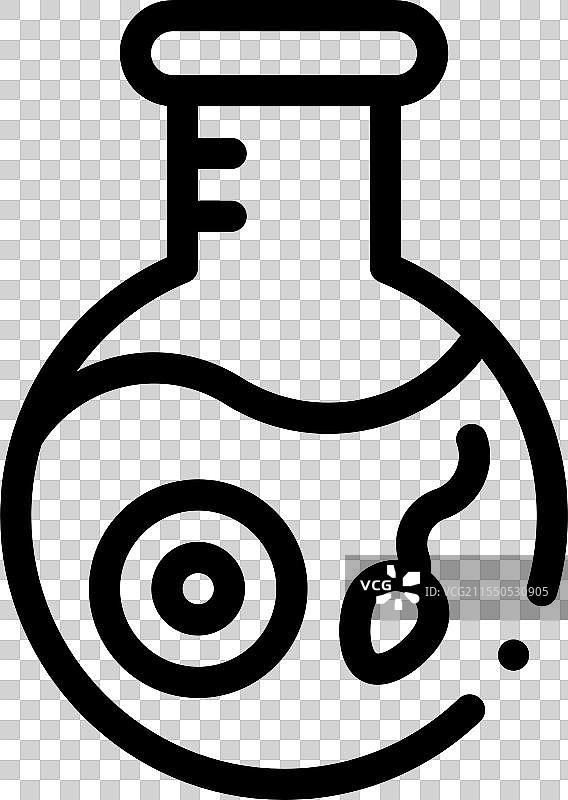 细线风格设计的伊兹布什卡图标，独立展示图片素材