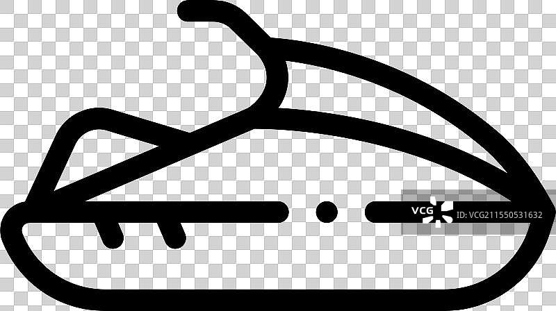 喷气机图标，细线风格设计，独立于背景图片素材