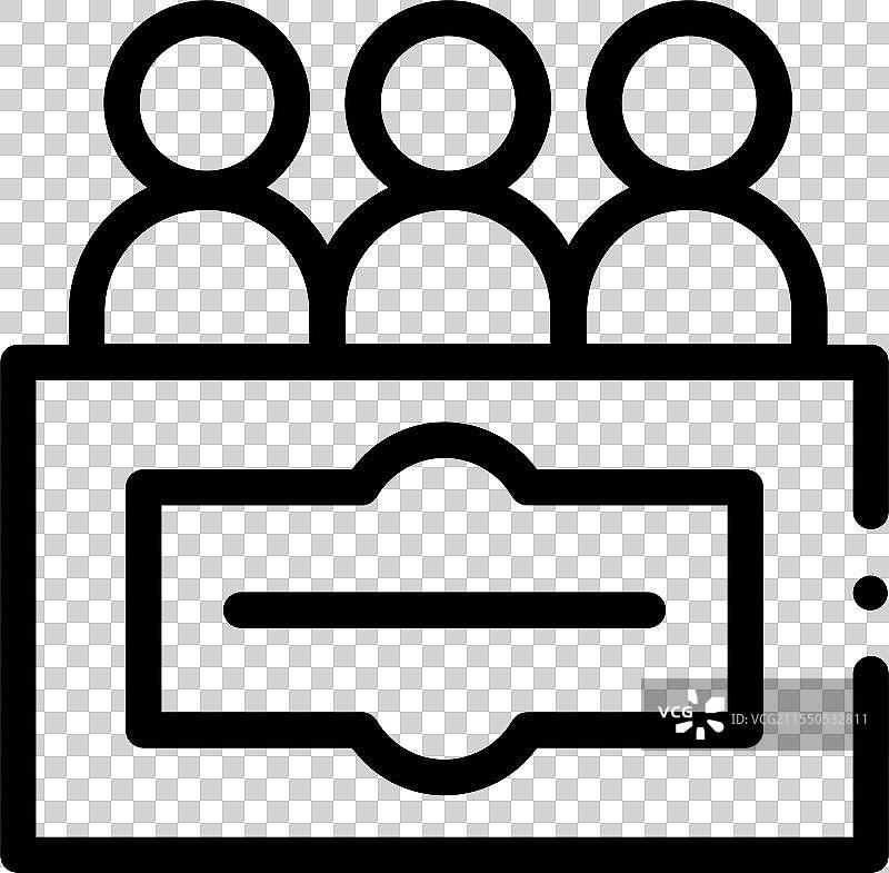 正义图标，细线风格设计，独立于背景图片素材