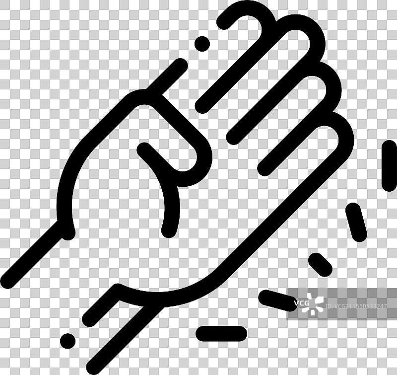 空手道图标，细线风格设计，独立于背景图片素材