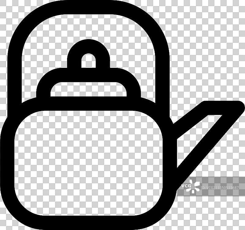 孤立的薄线风格设计的水壶图标图片素材