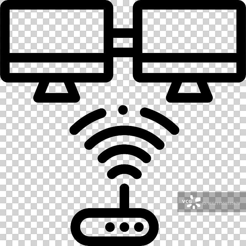 细线风格设计的长矛图标，孤立在背景上图片素材