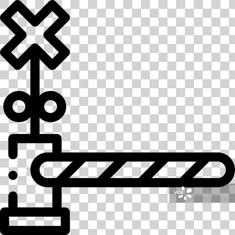 水平图标，细线风格设计，独立于背景图片素材