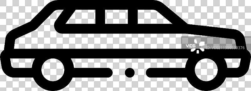 林肯图标，细线风格设计，独立于背景图片素材