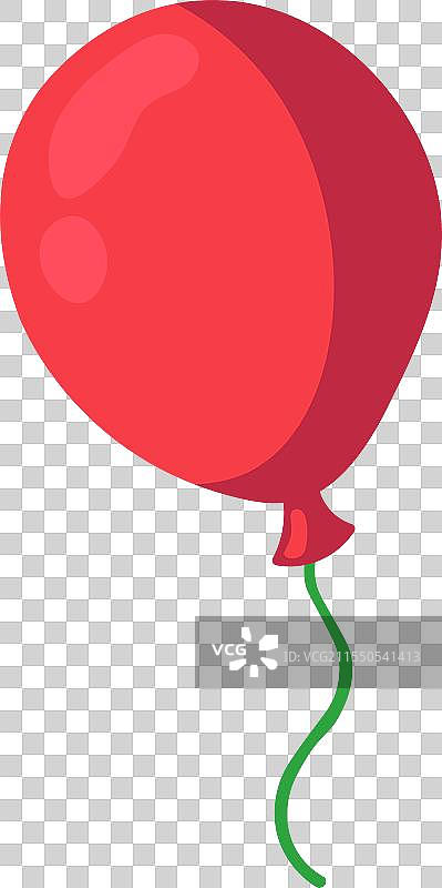 红色氦气球在空中漂浮图片素材