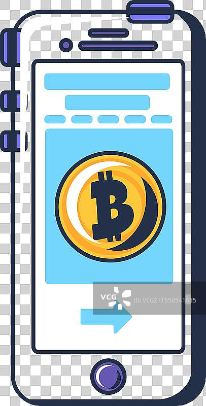 多彩的加密货币手机应用图标图片素材