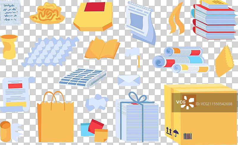 旧的无用纸张物品收藏图片素材