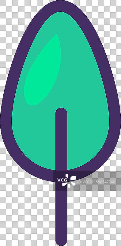 废纸概念图标与柏树元素图片素材