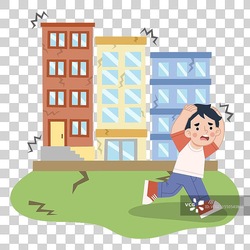 地震自然灾害撤离图片素材